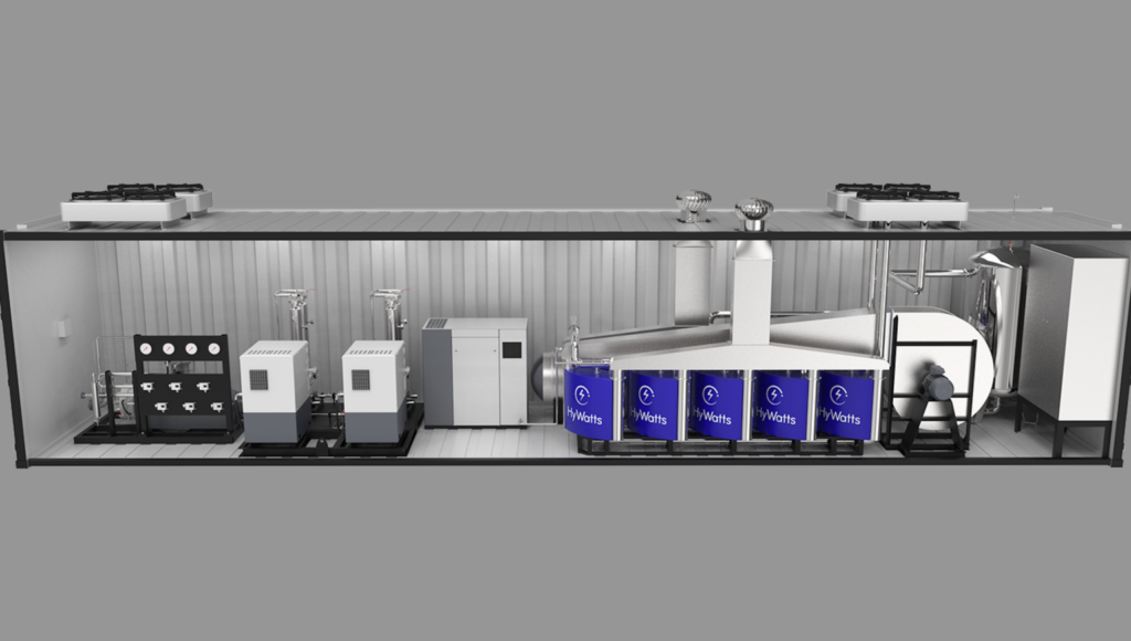 HyWatts Powerplant-in-a-Box reversible fuel cell system
